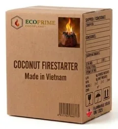 ECOPRIME CocoFlame export carton — Made in Vietnam